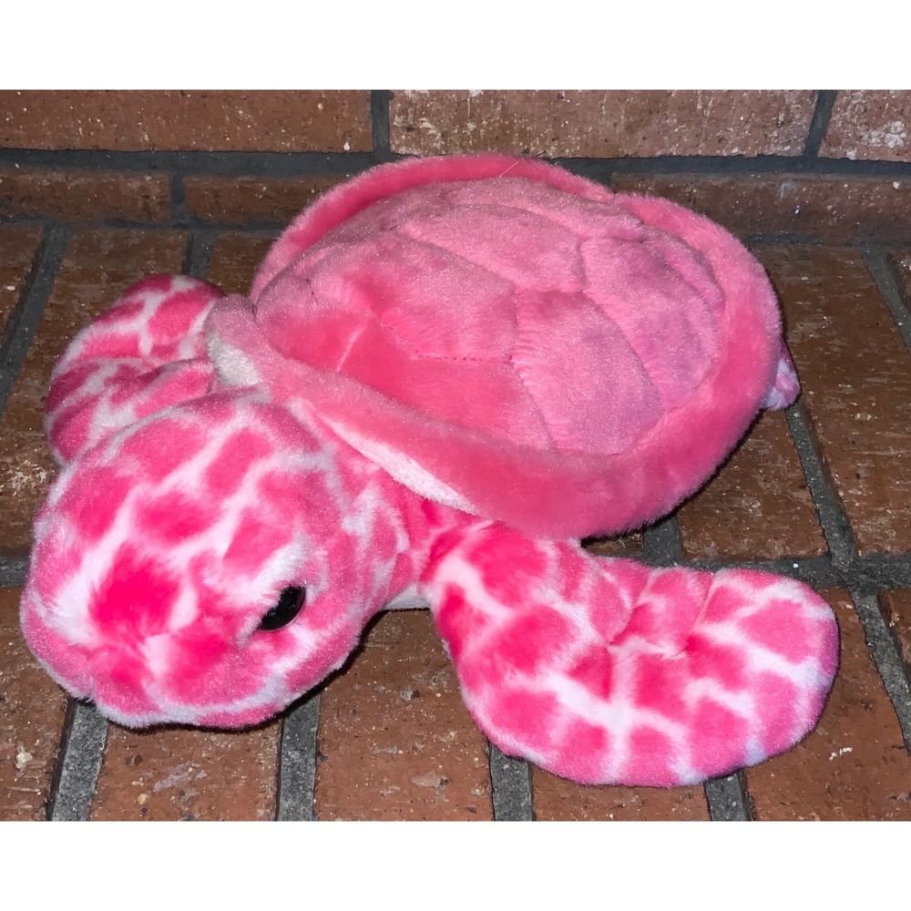 Destination Nation Pink Spotted Sea Turtle Plush Stuffed Animal Ocean Toy 12"